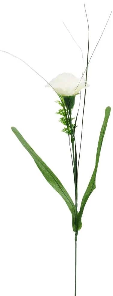 Dirbtinė gėlė gvazdiko žiedas ant koto, 49 cm - Raudona