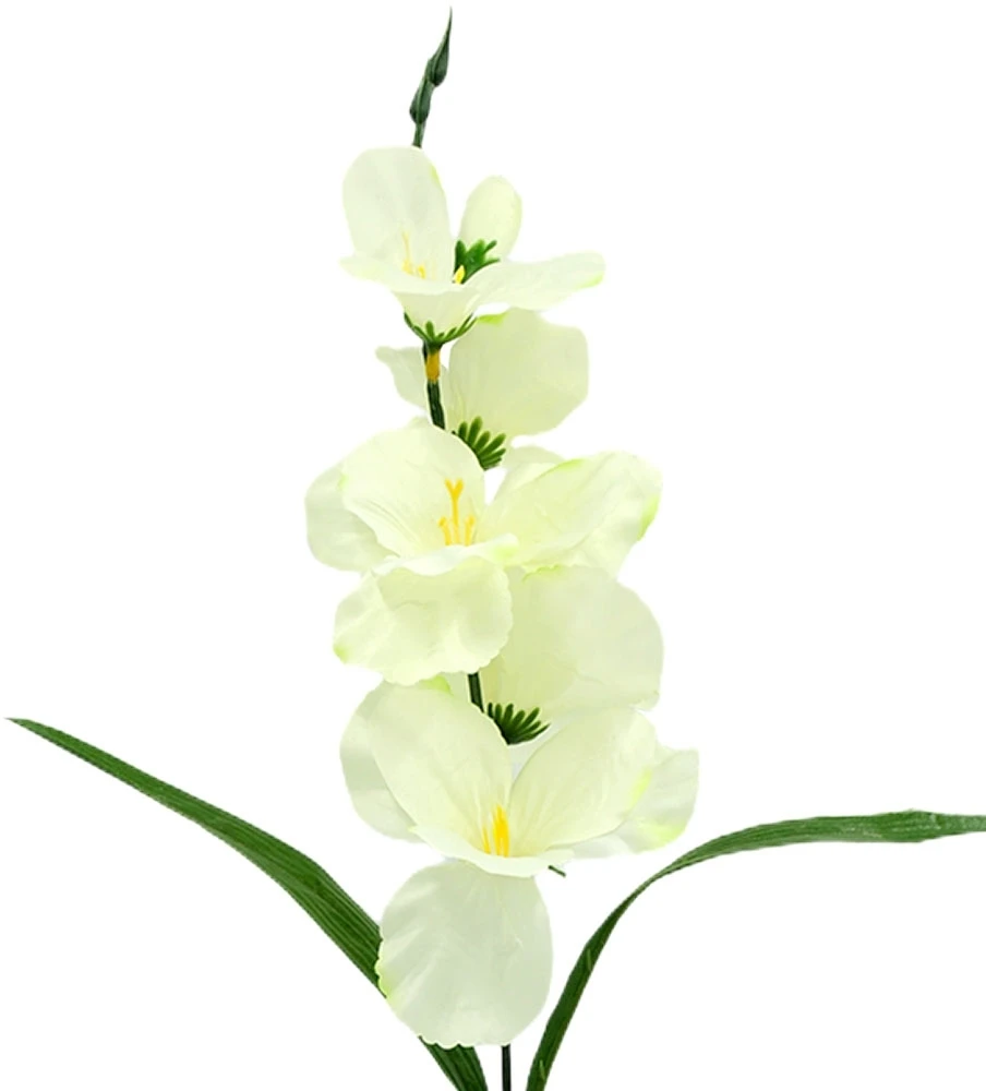 Dirbtinė gėlė kardelis, 55 cm - Baltai žalsva