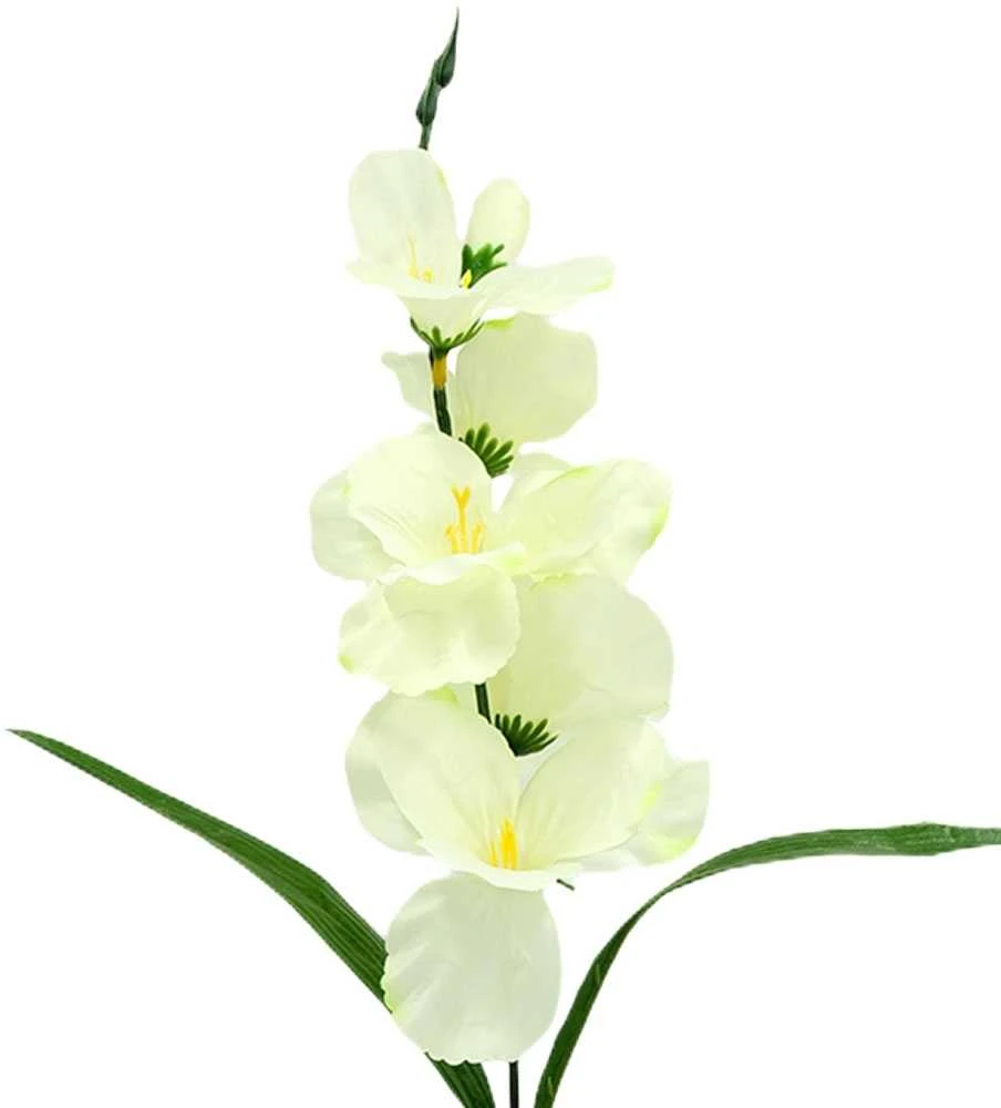 Dirbtinė gėlė kardelis, 55 cm - Baltai žalsva