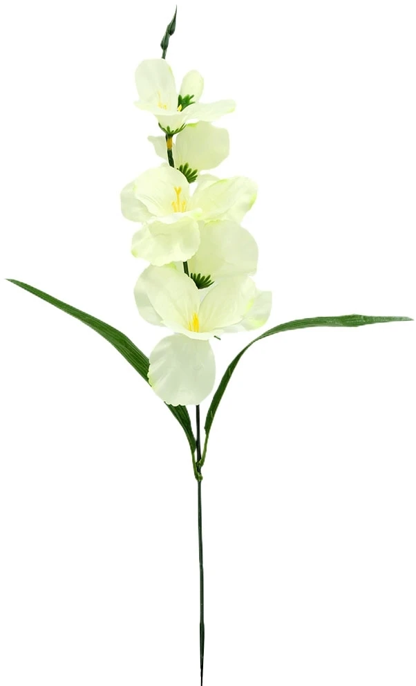 Dirbtinė gėlė kardelis, 55 cm - Baltai žalsva