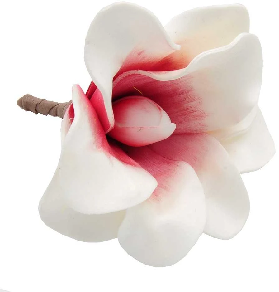 Dirbtinė gėlė magnolijos žiedas - Baltai žalsva
