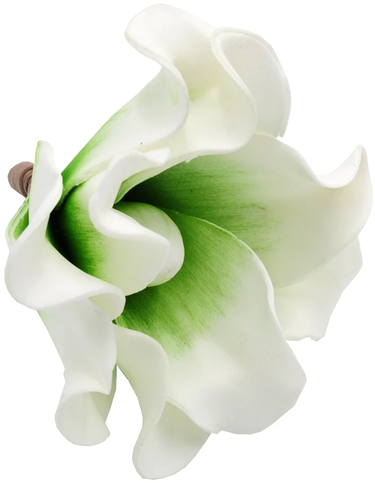 Dirbtinė gėlė magnolijos žiedas, 6 vnt. - Baltai žalsva