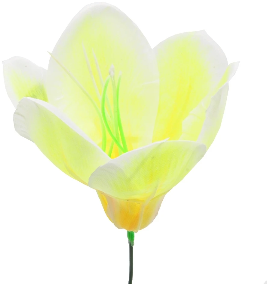 Dirbtinė gėlė magnolijos žiedas, 6 vnt. - Geltona