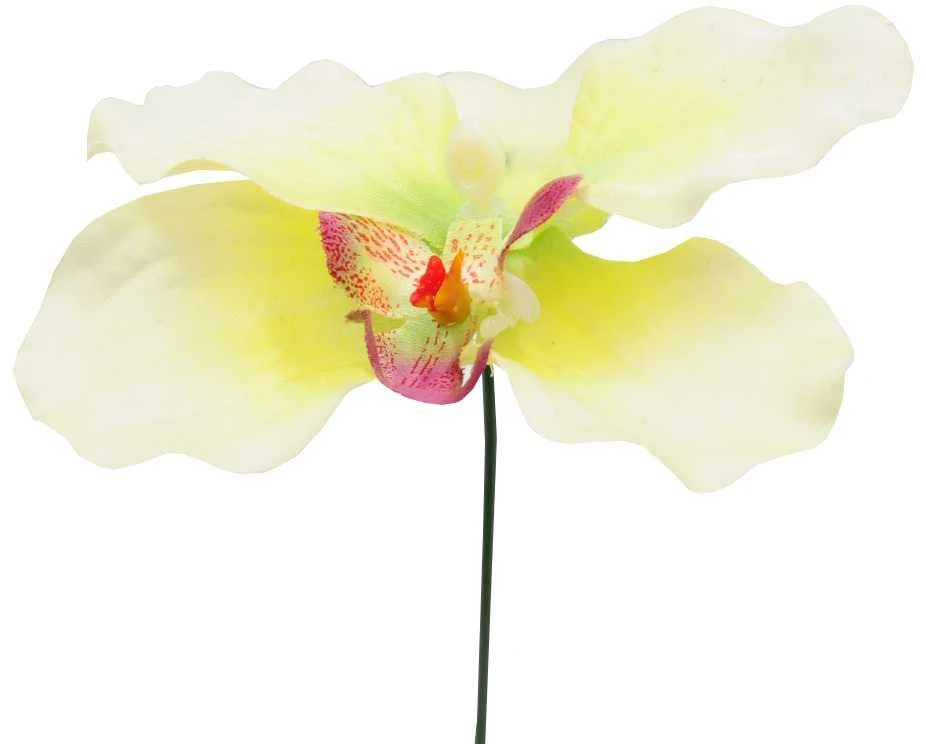 Dirbtinė gėlė orchidėjos žiedas - Balta