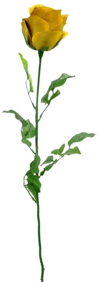Dirbtinė gėlė rožė su kotu, 70 cm - Mėlyna