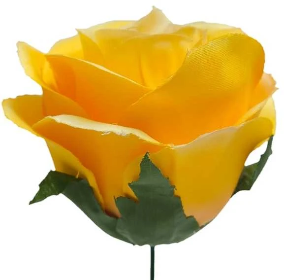 Dirbtinė gėlė rožės žiedas - Oranžinė