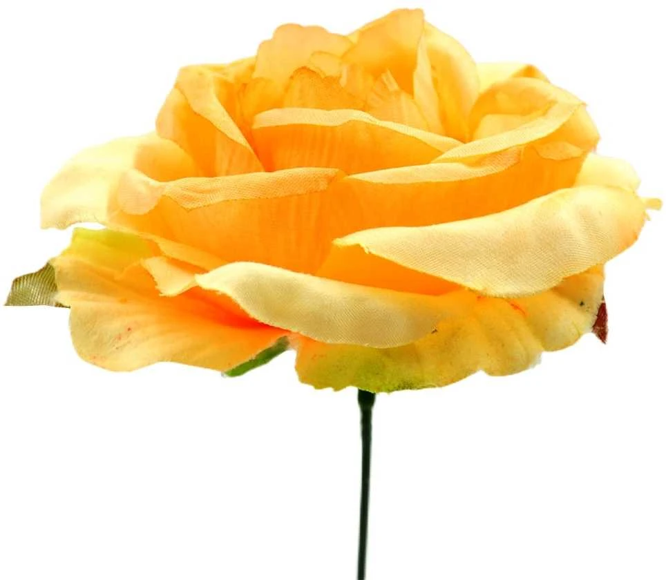 Dirbtinė gėlės rožės žiedas - Oranžinė