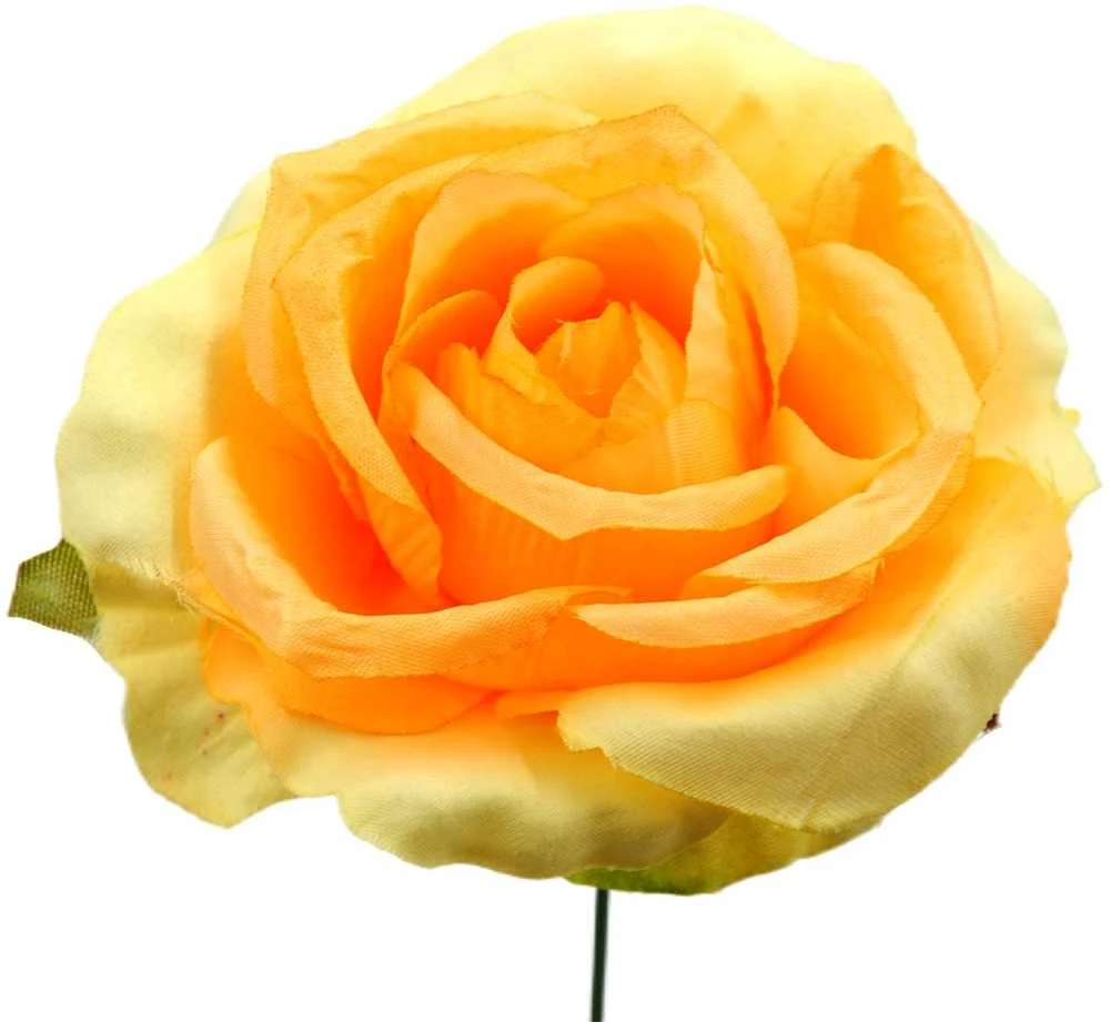 Dirbtinė gėlės rožės žiedas - Oranžinė