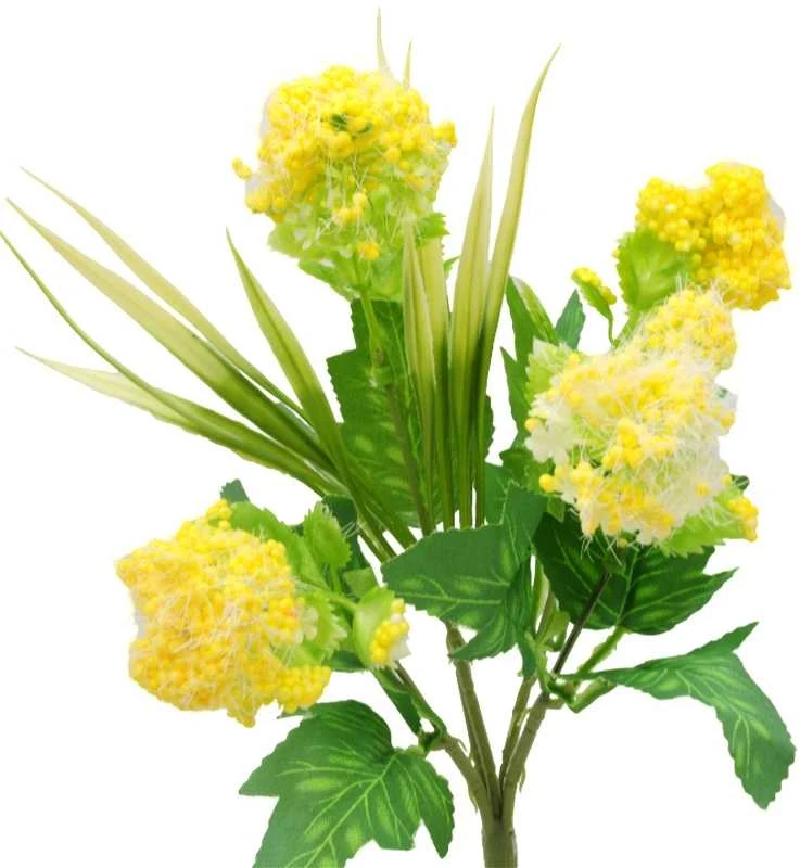 Dirbtinė gėlių puokštė, 31 cm - Balta