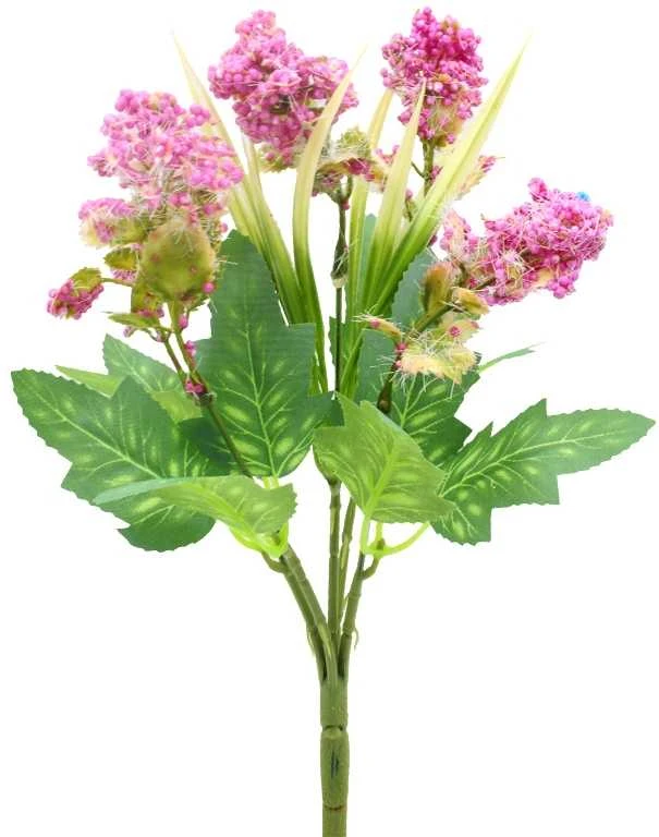 Dirbtinė gėlių puokštė, 31 cm - Balta