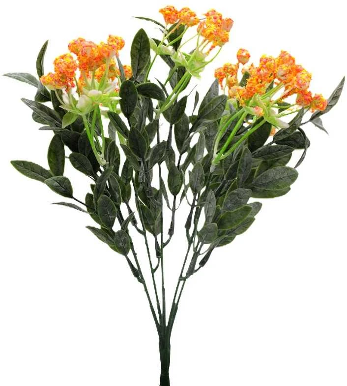 Dirbtinė gipsofilio puokštė, 30 cm - Oranžinė