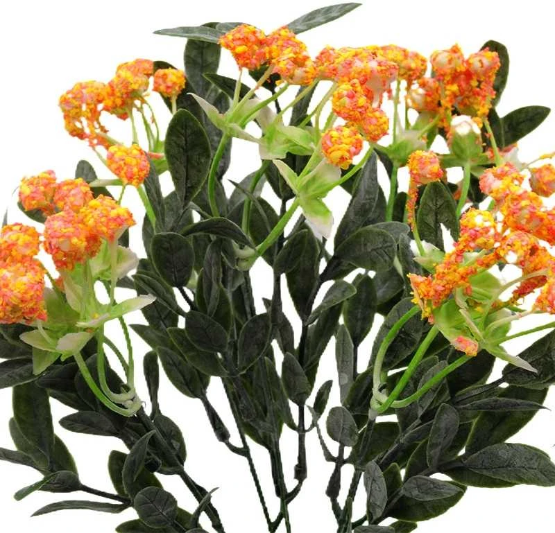 Dirbtinė gipsofilio puokštė, 30 cm - Oranžinė