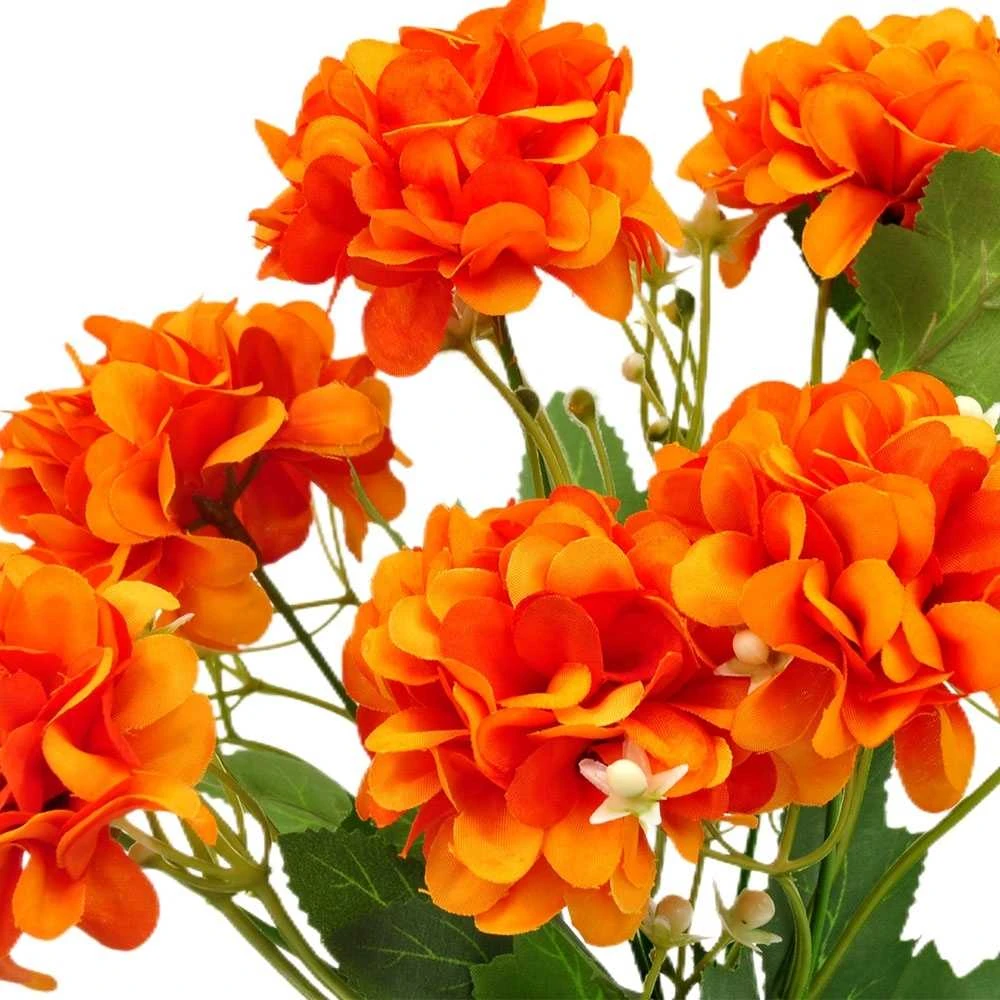 Dirbtinė gvazdikėlių puokštė, 30 cm - Oranžinė