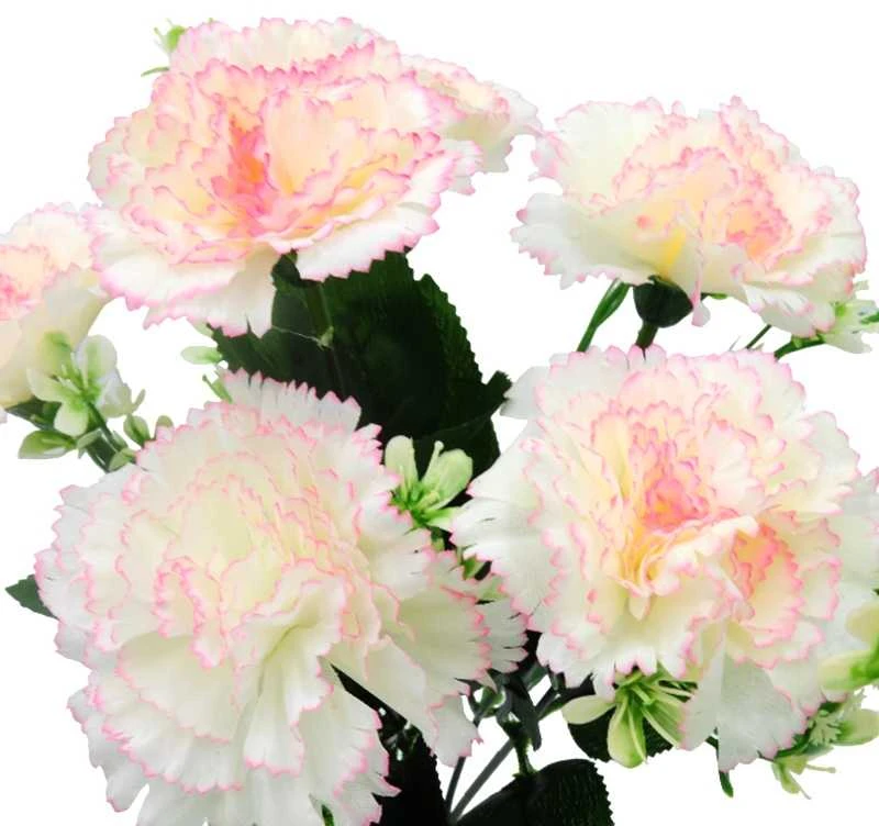 Dirbtinė gvazdikų puokštė, 33 cm - Rožinė