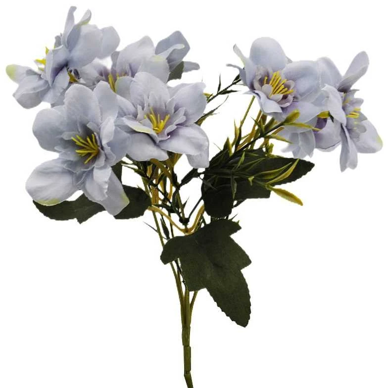 Dirbtinė jurginų puokštė, 25 cm - Žydra