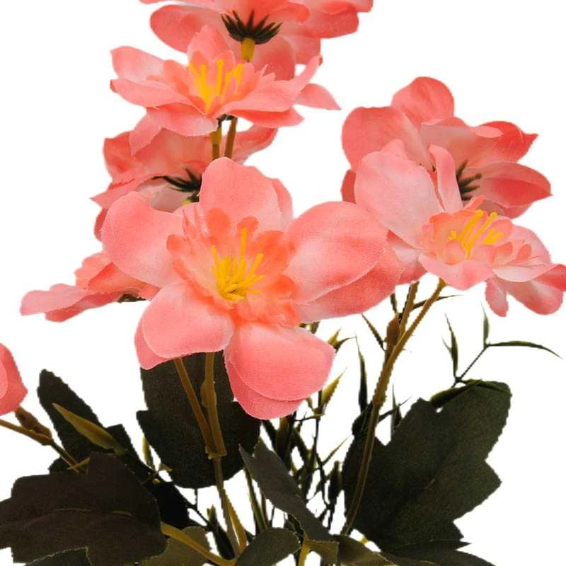 Dirbtinė jurginų puokštė, 25 cm - Žydra