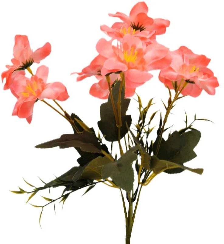 Dirbtinė jurginų puokštė, 25 cm - Žydra