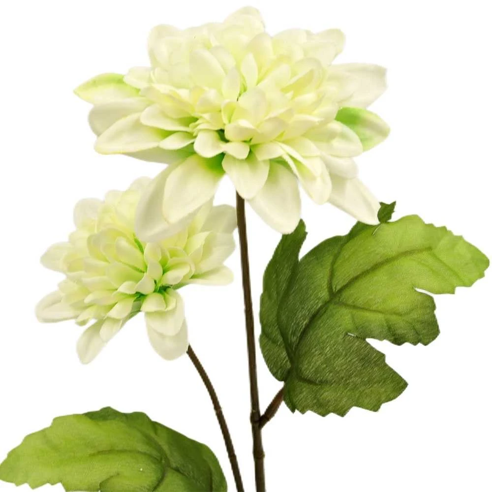 Dirbtinė jurginų puokštė, 47 cm - Balta