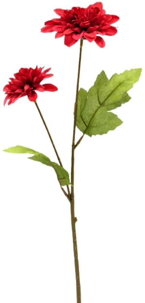 Dirbtinė jurginų puokštė, 47 cm - Raudona