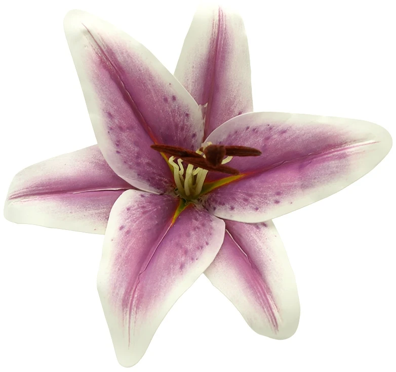 Dirbtinė lateksinė gėlė violetinis lelijos žiedas, 6 vnt.