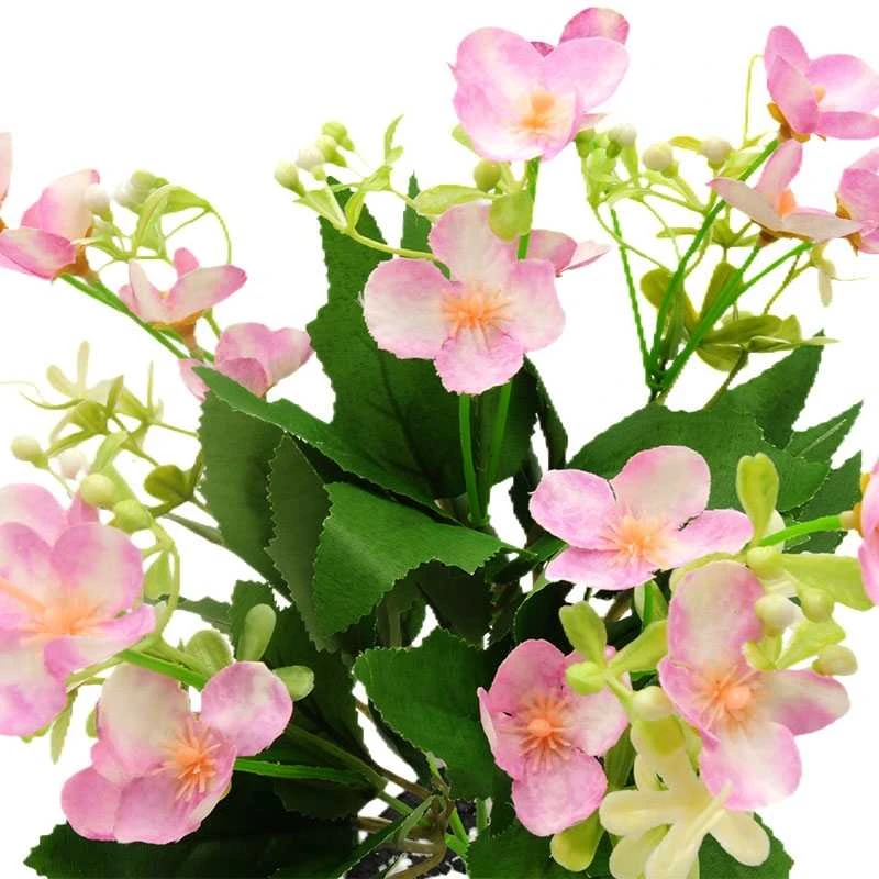 Dirbtinė obels žiedų puokštė, 31 cm - Kreminė