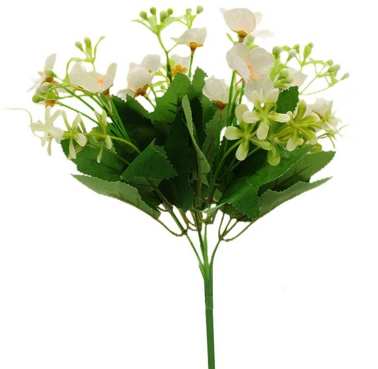 Dirbtinė obels žiedų puokštė, 31 cm - Violetinė