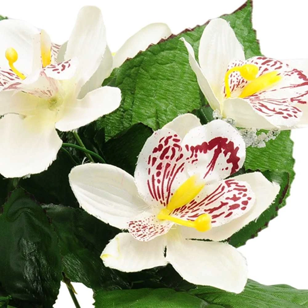 Dirbtinė orchidėjų puokštė, 27 cm - Violetinė