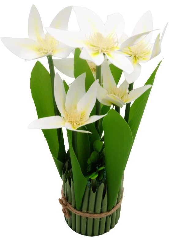Dirbtinė orchidėjų puokštė, 30 cm - Rožinė