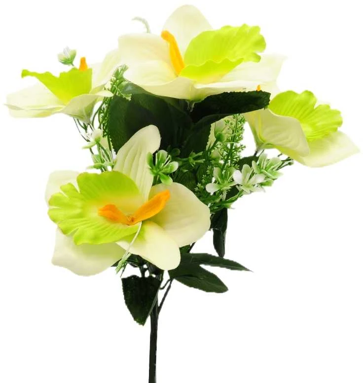 Dirbtinė orchidėjų puokštė, 33 cm - Violetinė