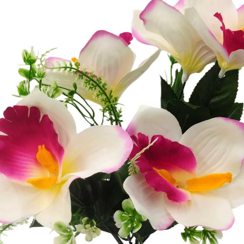Dirbtinė orchidėjų puokštė, 33 cm - Žalsva