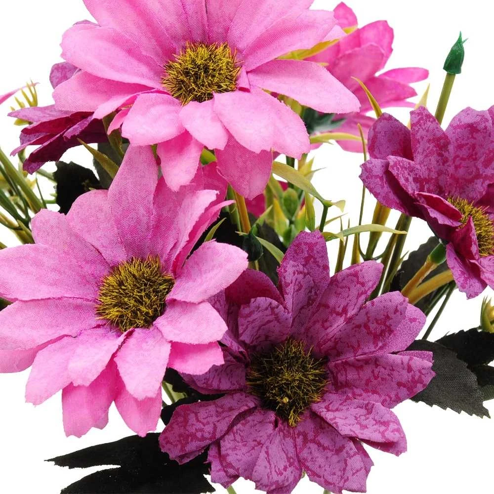 Dirbtinė ramunių puokštė, 20 cm - Melsva