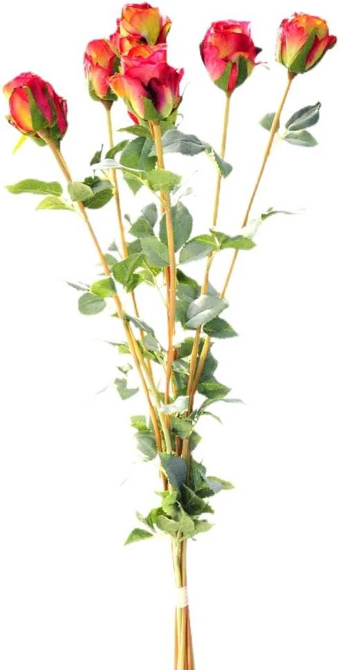 Dirbtinė rožių puokštė, 70 cm - Violetinė