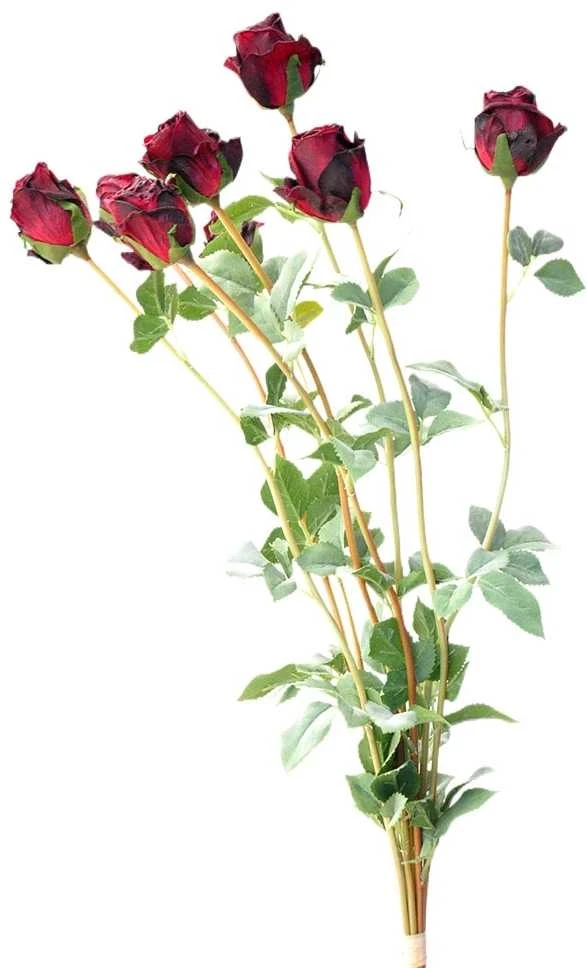 Dirbtinė rožių puokštė, 70 cm - Violetinė