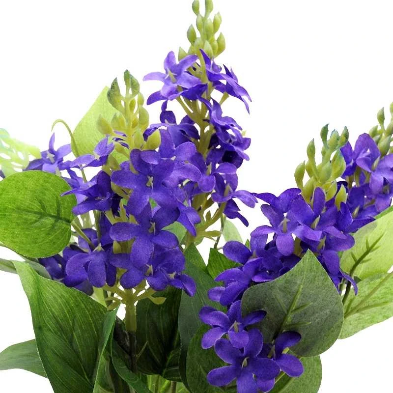 Dirbtinė violetinių alyvų puokštė, 33 cm