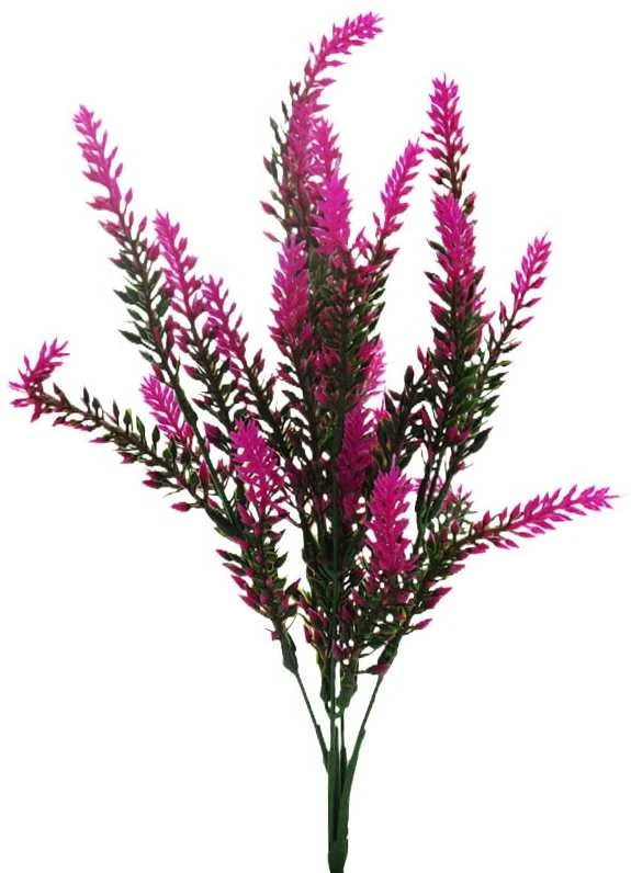 Dirbtinė viržių puokštė, 39 cm - Balta