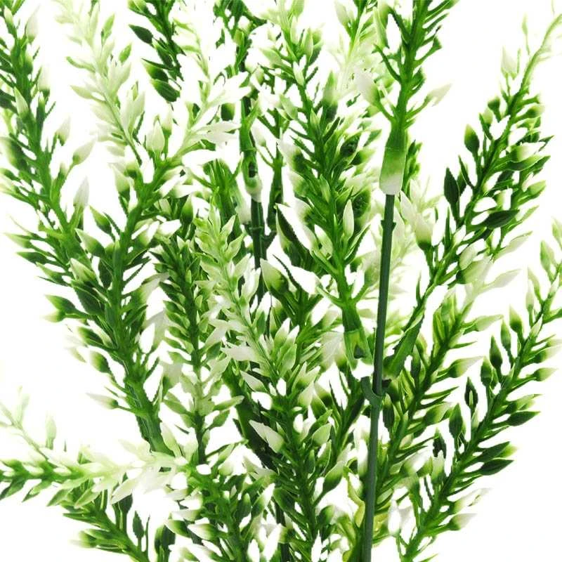 Dirbtinė viržių puokštė, 39 cm - Balta