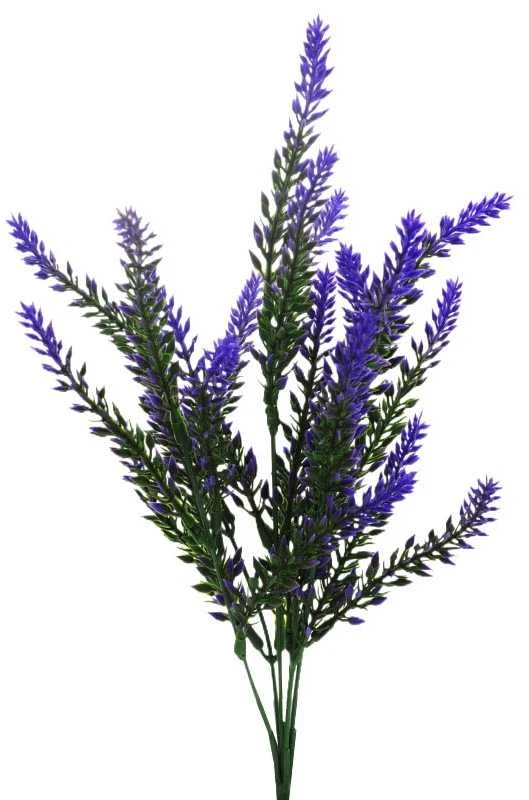 Dirbtinė viržių puokštė, 39 cm - Balta