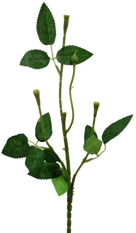 Dirbtinės rožės kotas 3 šakų, 56 cm