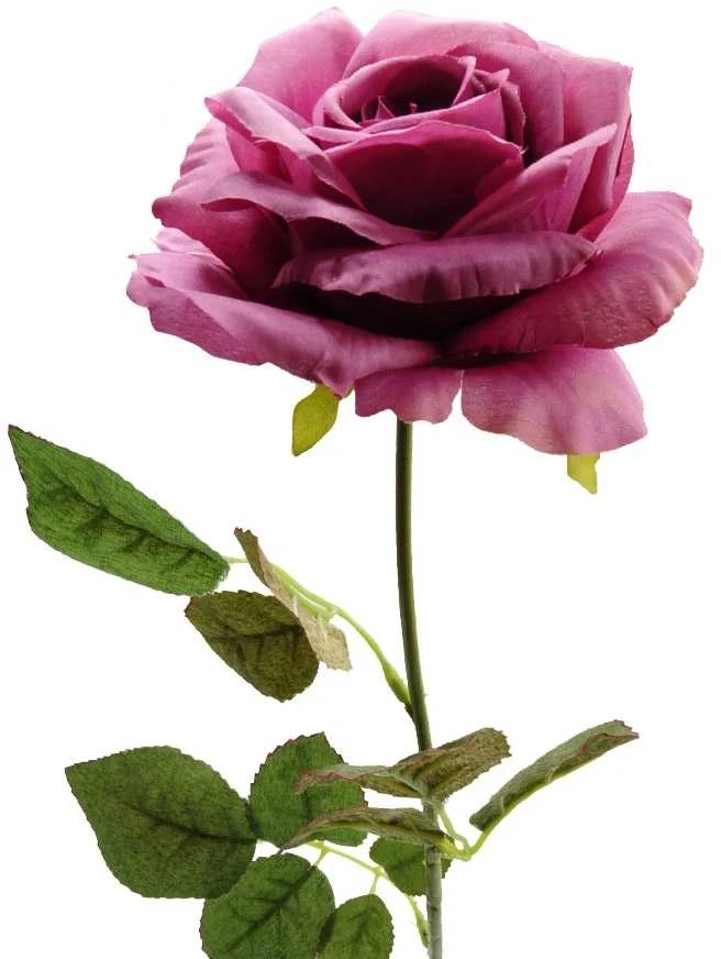 Dirbtinės rožės šaka, 70 cm - Juoda