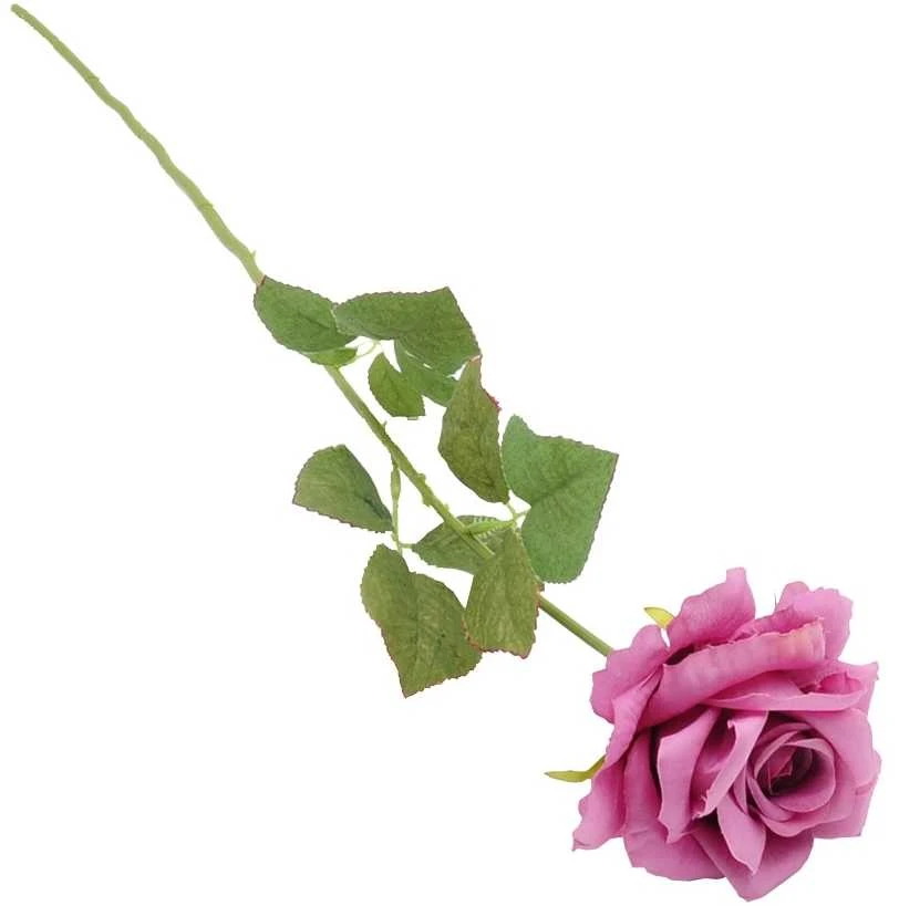 Dirbtinės rožės šaka, 70 cm - Mėlyna