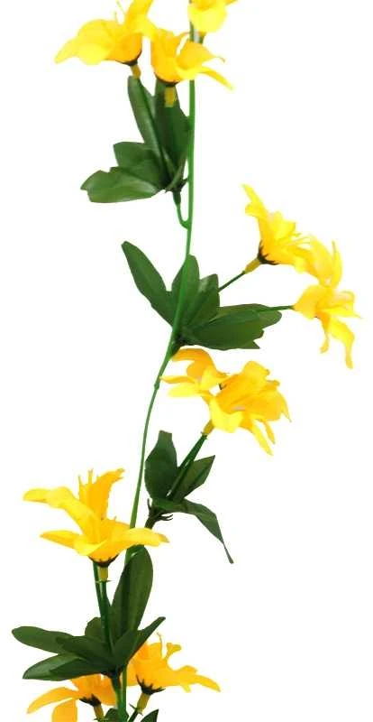 Dirbtinių jazminaičių girlianda, 220 cm - Geltona