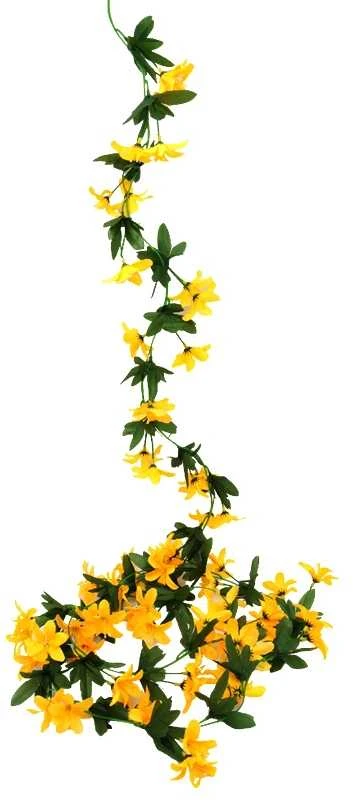 Dirbtinių jazminaičių girlianda, 220 cm - Geltona