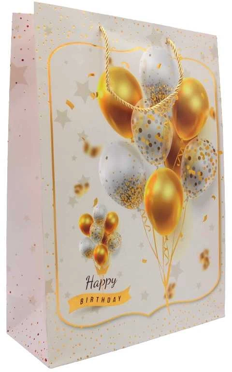 Dovanų maišeliai su balionais Happy Birthday, 30x41,5x12 cm - 3