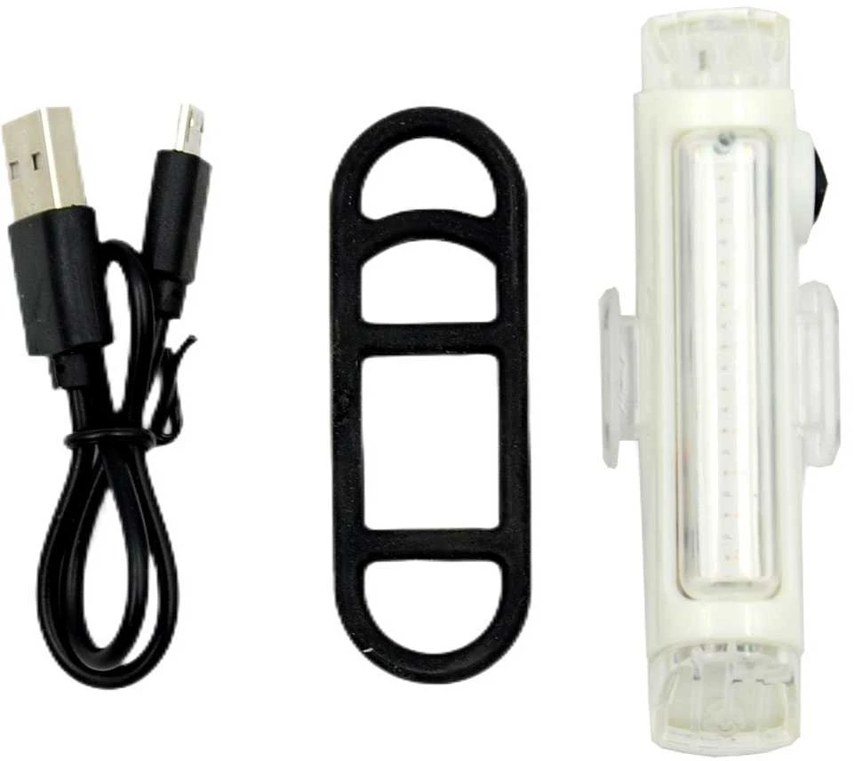 Dviračio žibintas, su USB jungtimi - Juoda