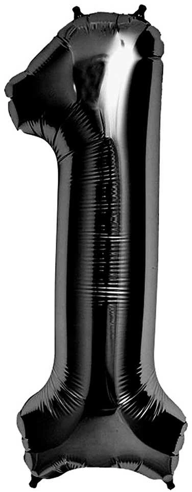 Foliniai balionai skaičiai, 95 cm - Juoda - 7