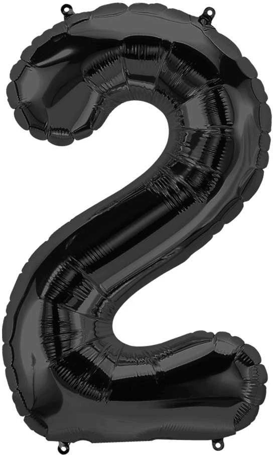 Foliniai balionai skaičiai, 95 cm - Juoda - 7