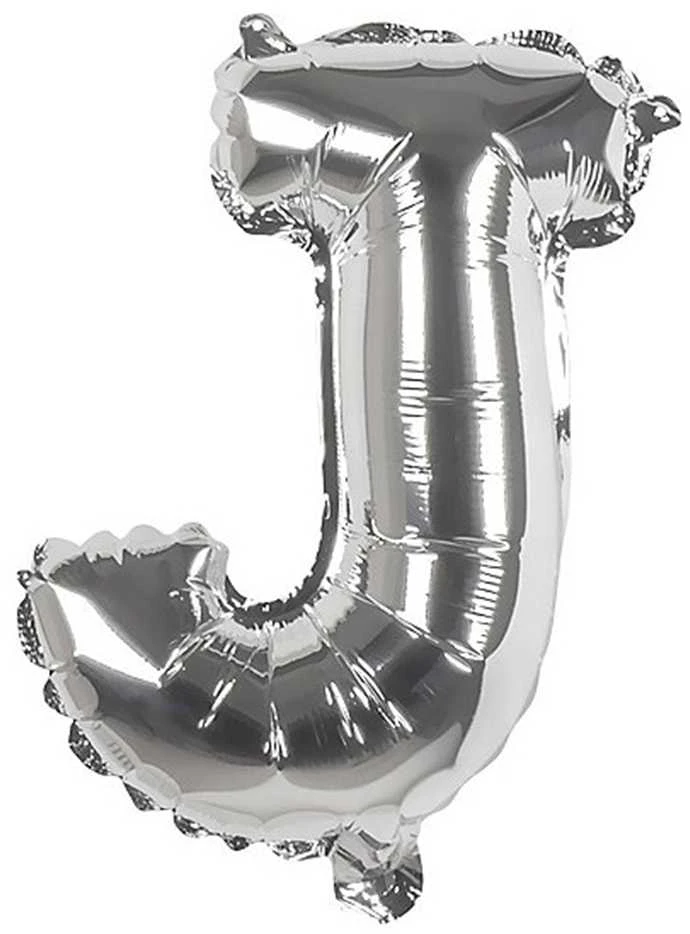Foliniai sidabriniai balionai raidės, 40 cm - E