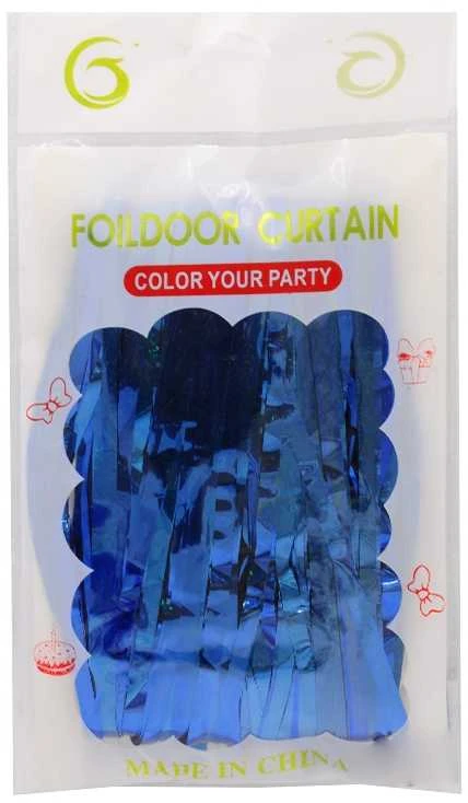 Folinių-holografinių juostelių dekoracija, mėlyna