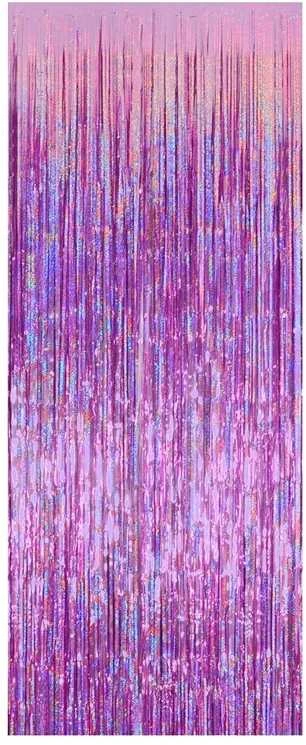 Folinių-holografinių juostelių dekoracija, šviesiai violetinė
