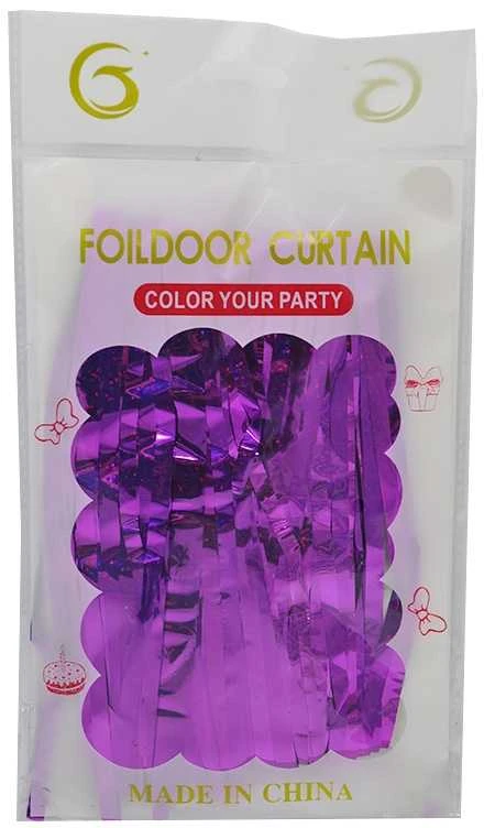 Folinių-holografinių juostelių dekoracija, violetinė